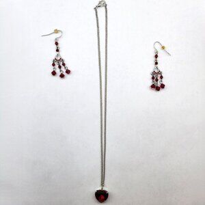 BFD-Harmonious Pairings- Fashion Dangle Earrings & Heart Necklace